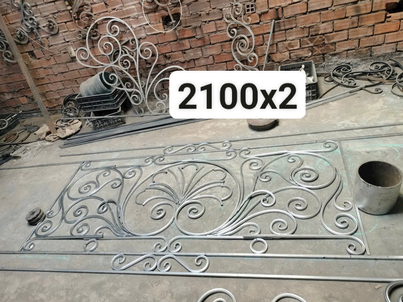 Lan can sắt hộp uốn mỹ thuật Lan can sắt hộp uốn mỹ thuật